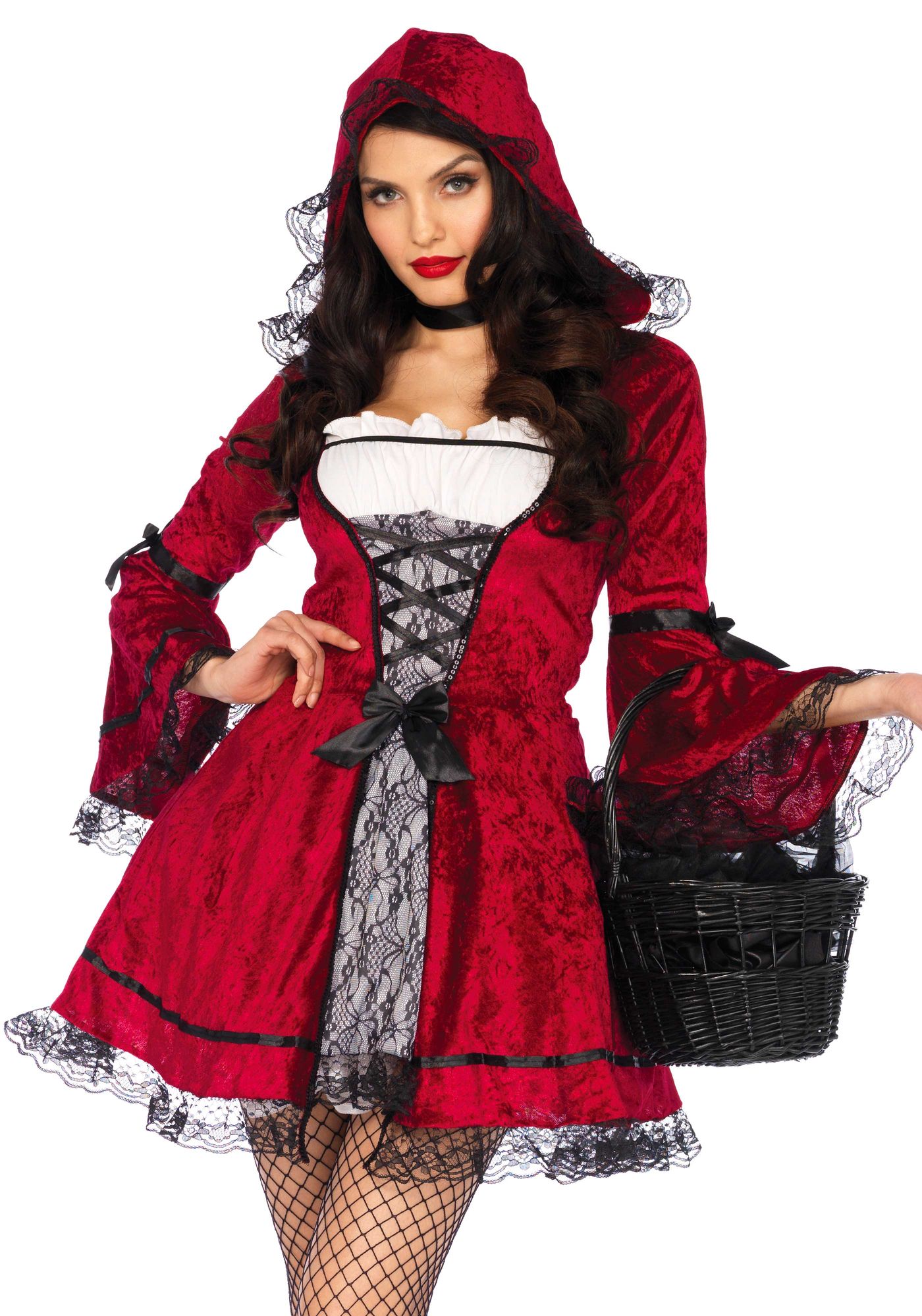 Gothic roodkapje kostuum