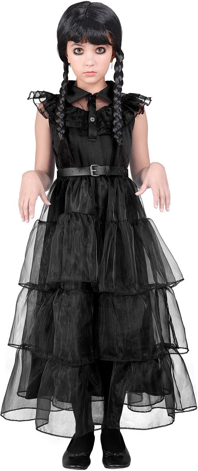 Gothic Wednesday Addams Jurkje Zwart Meisjes