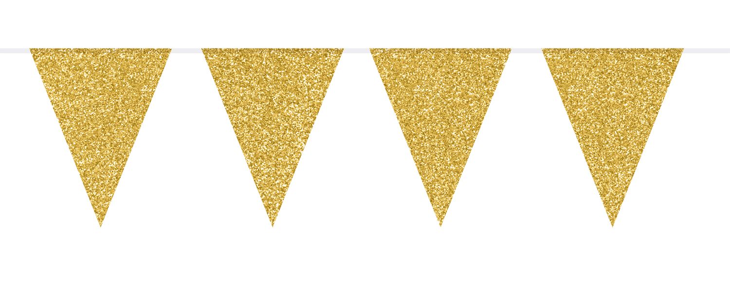 Goud Glitter Vlaggenlijn