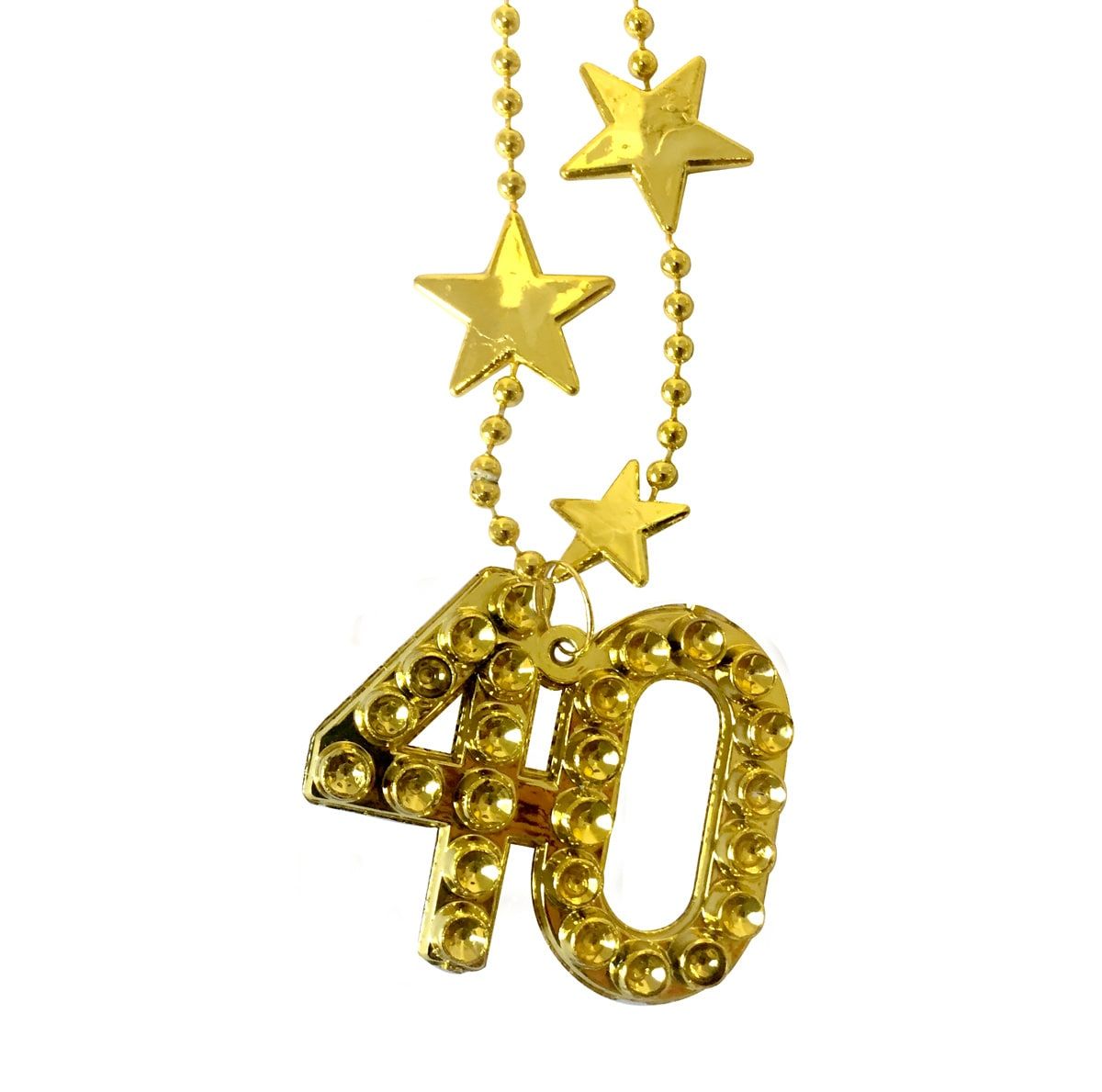 Gouden 40 jaar verjaardag ketting