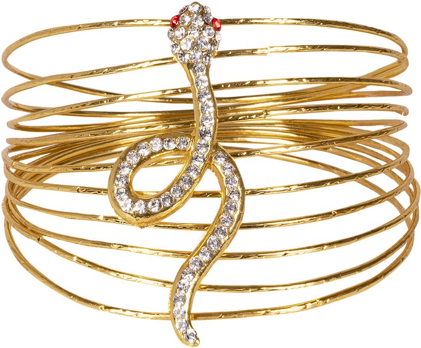 Gouden armband met diamanten cobra