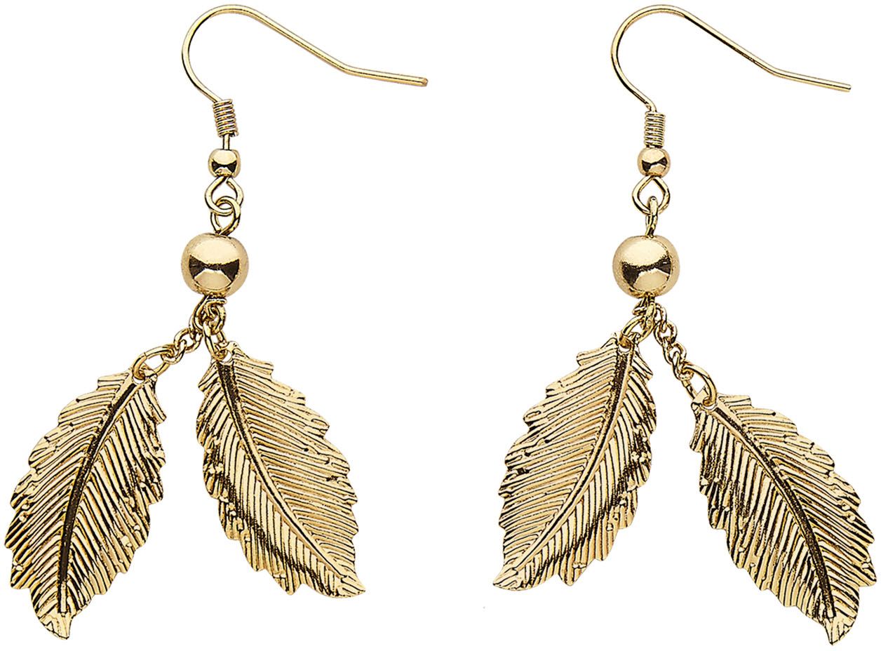 Gouden Blaadjes Oorbellen