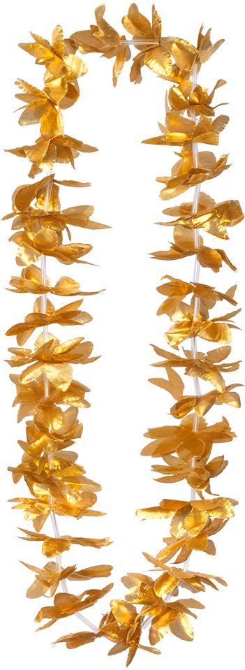 Gouden bloemen hawaii ketting