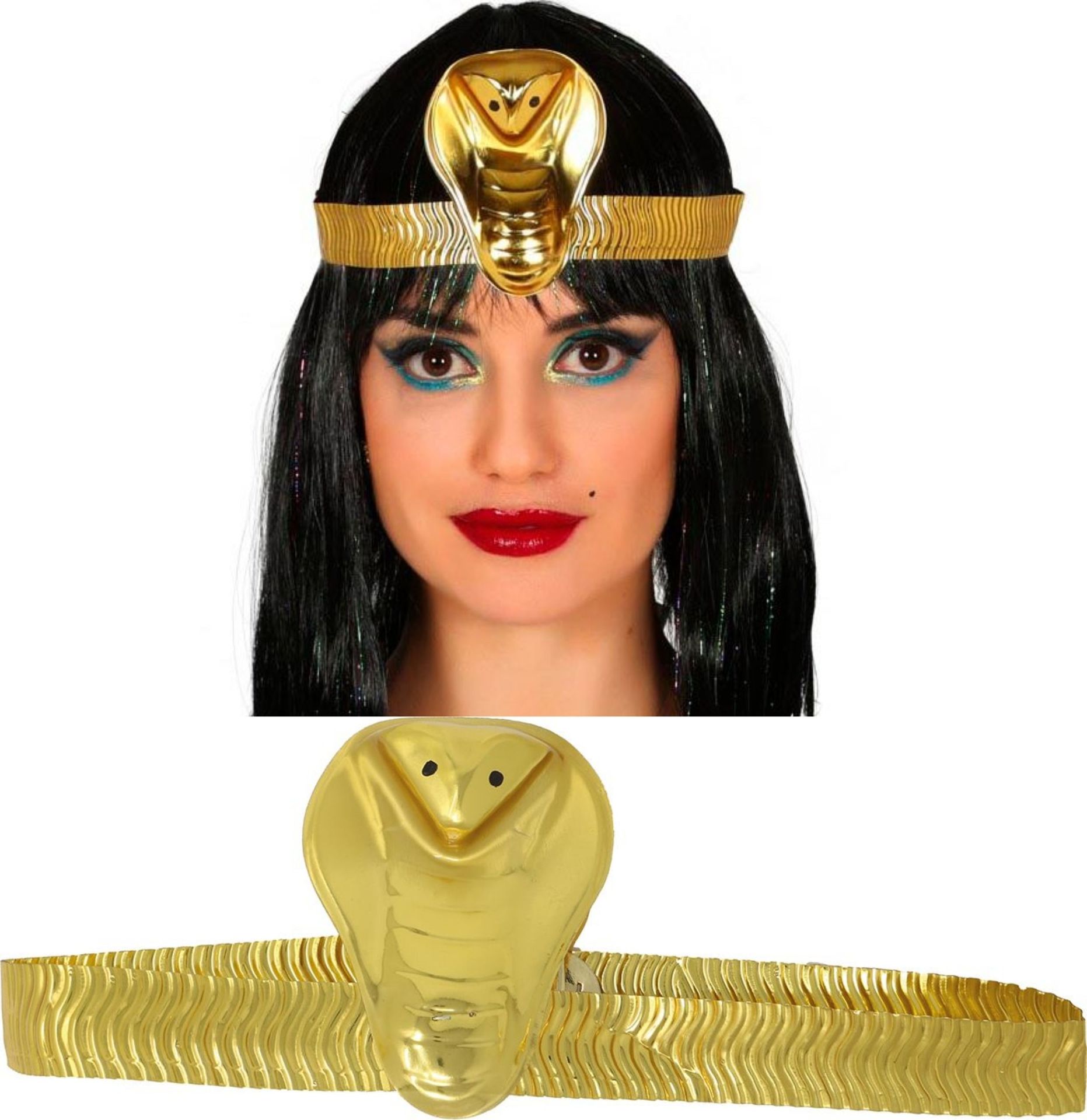 Gouden Cleopatra Tiara met Slangenhoofd