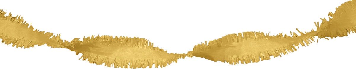 Gouden crepe papier slinger 24 meter