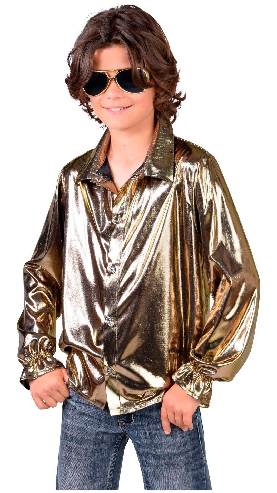 Gouden disco blouse jongens