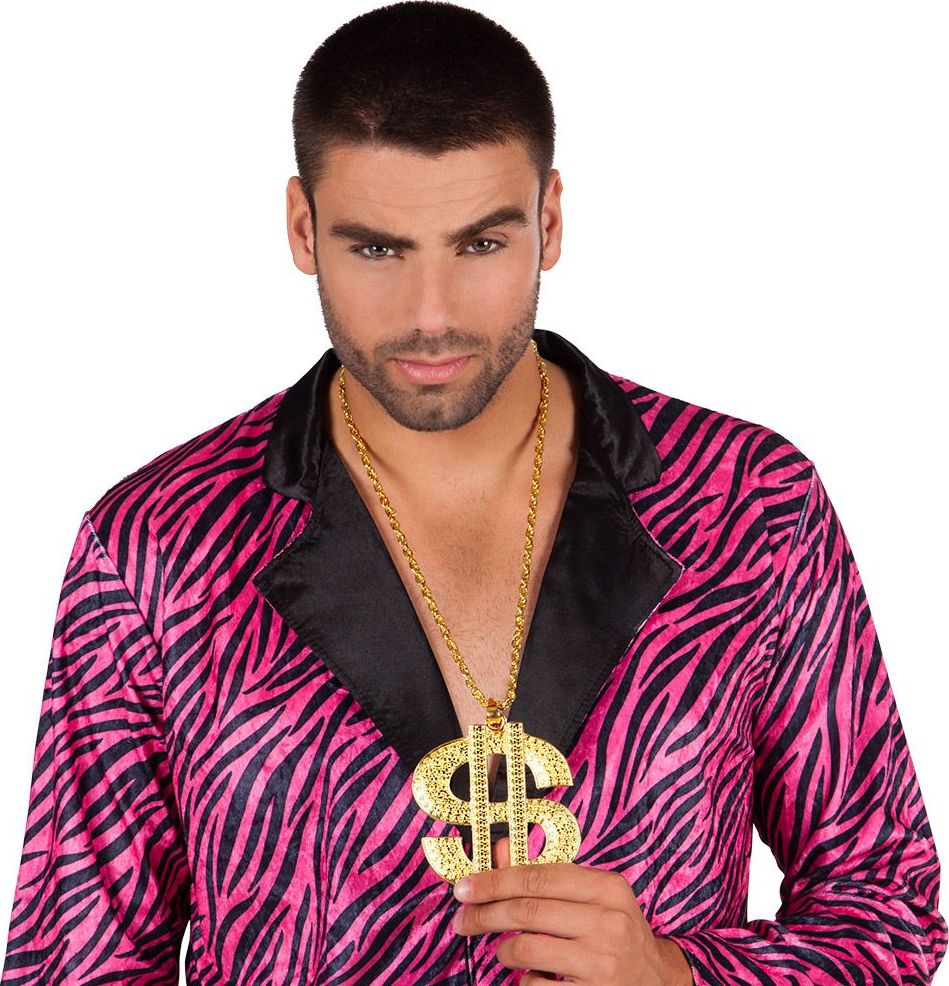 Gouden Dollar Teken Ketting Xl