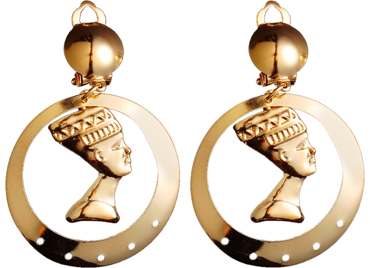 Gouden Egyptische Farao Oorbellen