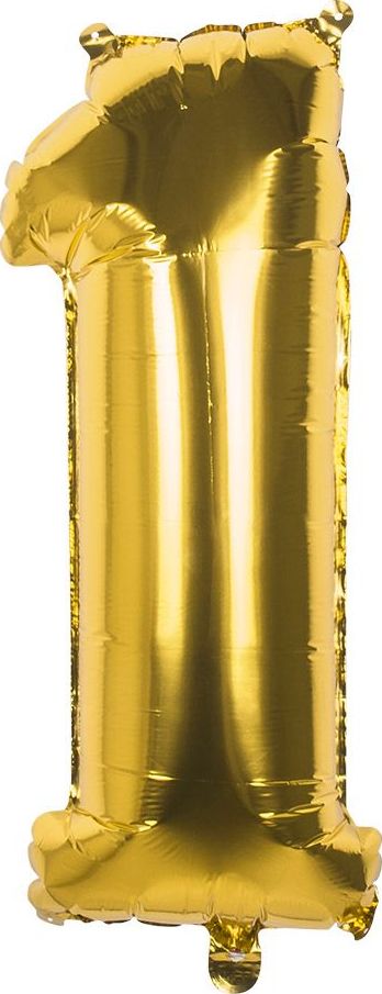 Gouden Folieballon Cijfer 1