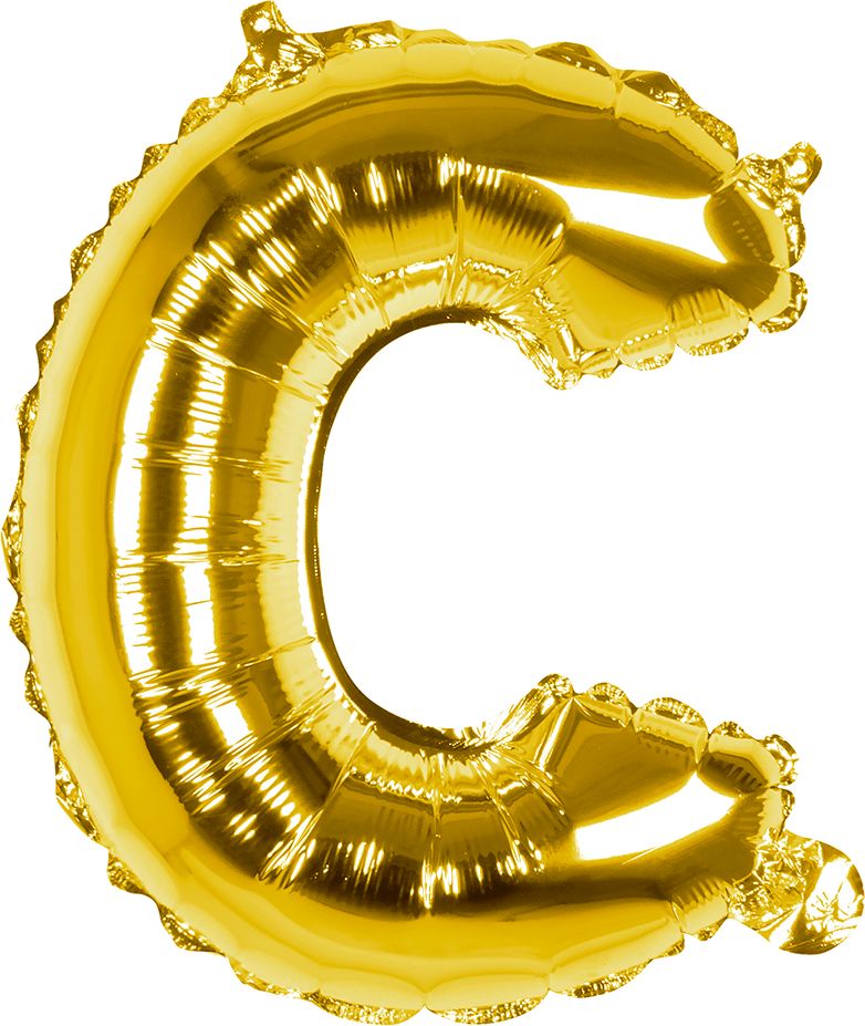 Gouden folieballon letter C