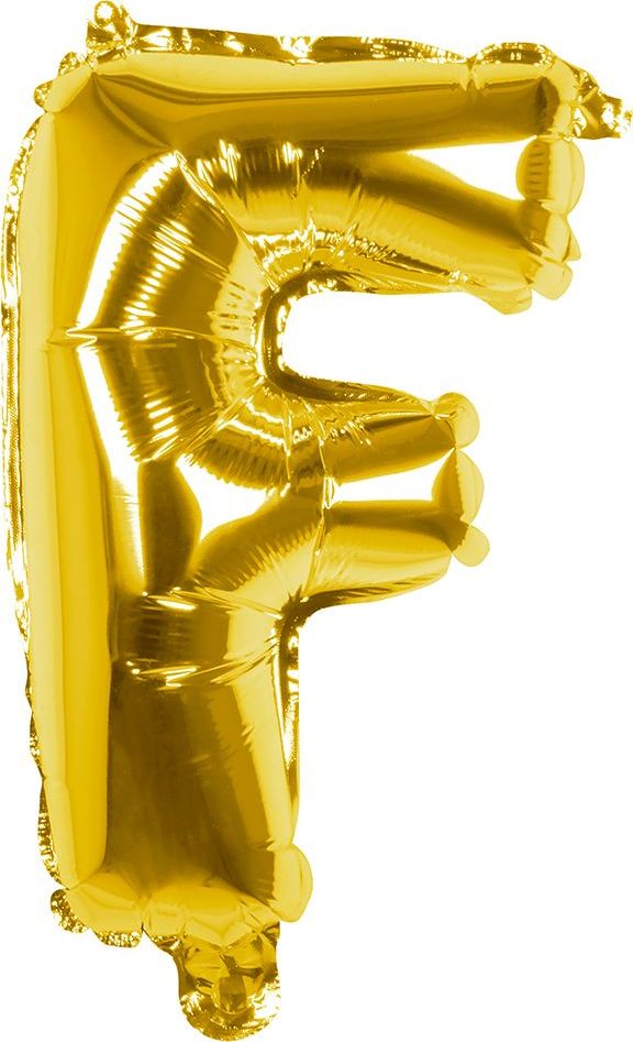 Gouden Folieballon Letter F