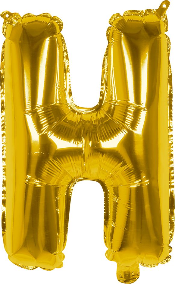 Gouden folieballon letter H