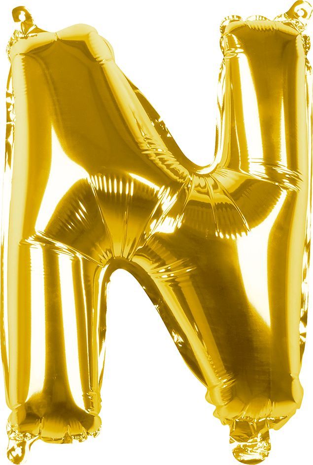 Gouden Folieballon Letter N