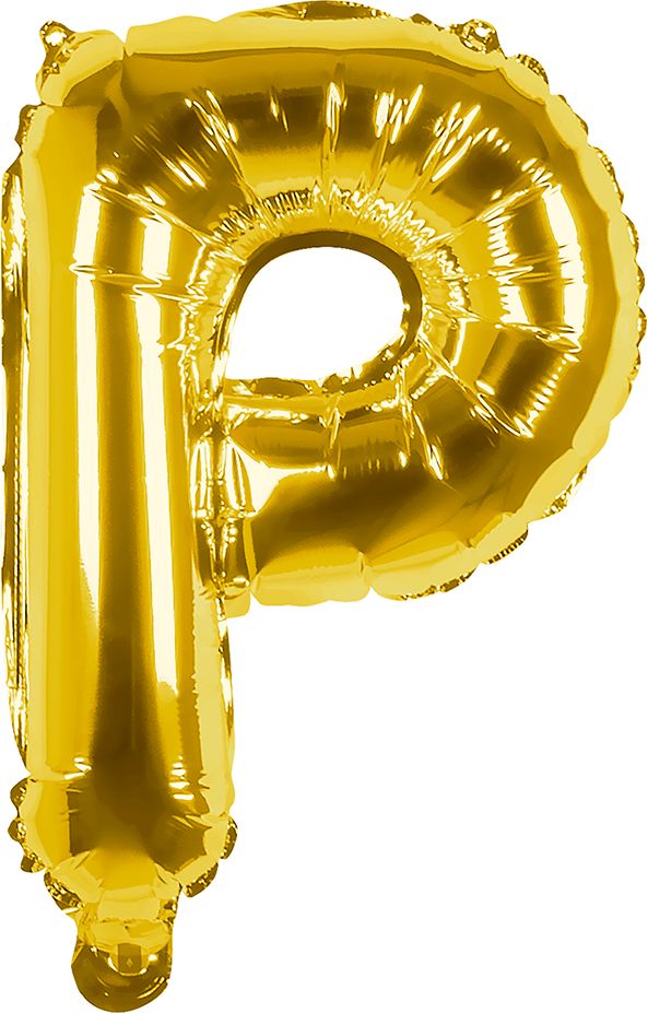 Gouden folieballon letter P