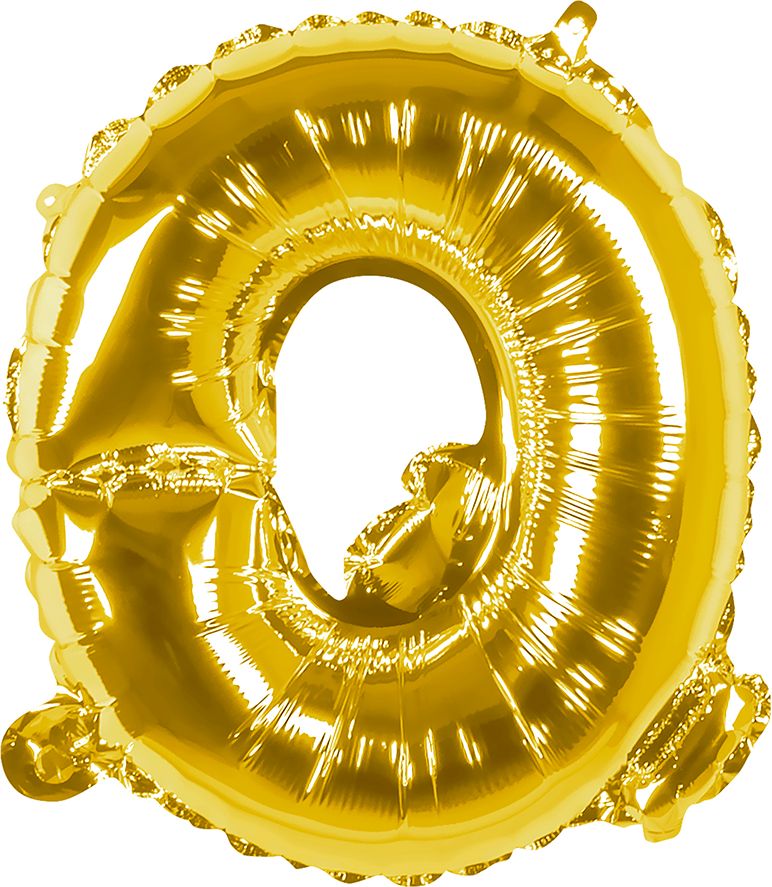 Gouden folieballon letter Q