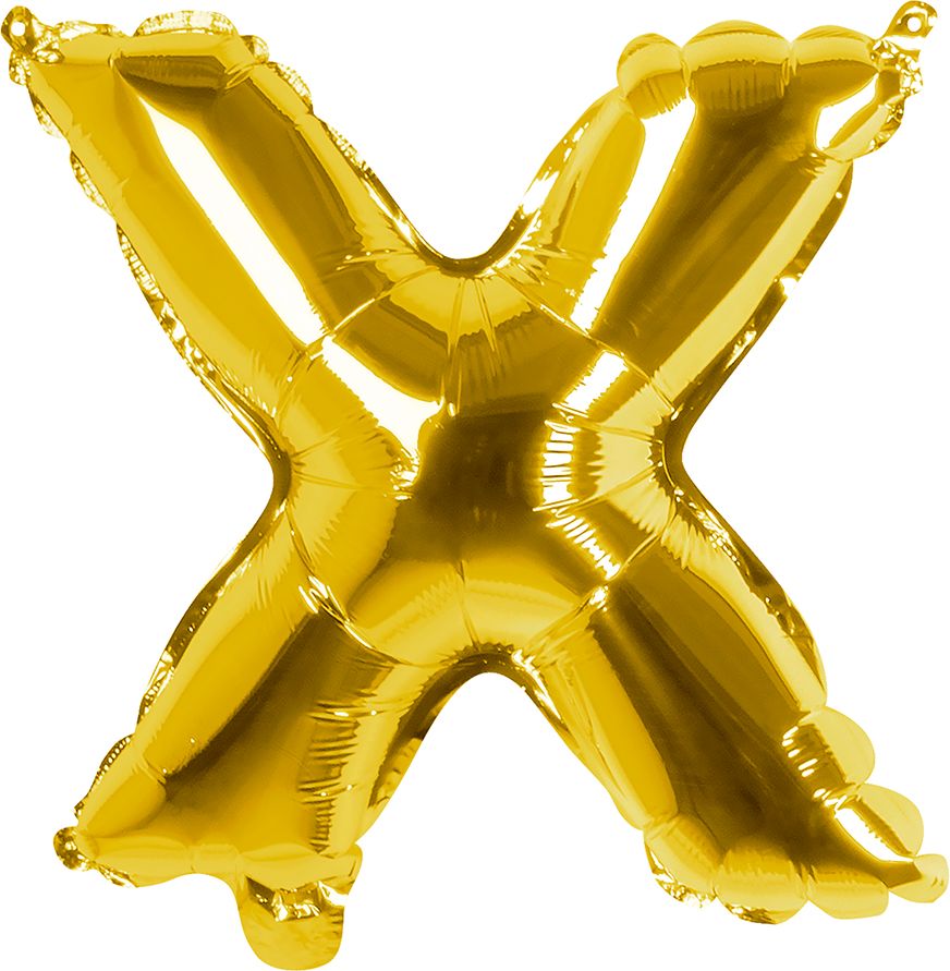 Gouden folieballon letter X