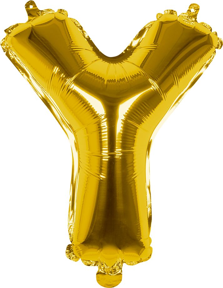 Gouden folieballon letter Y