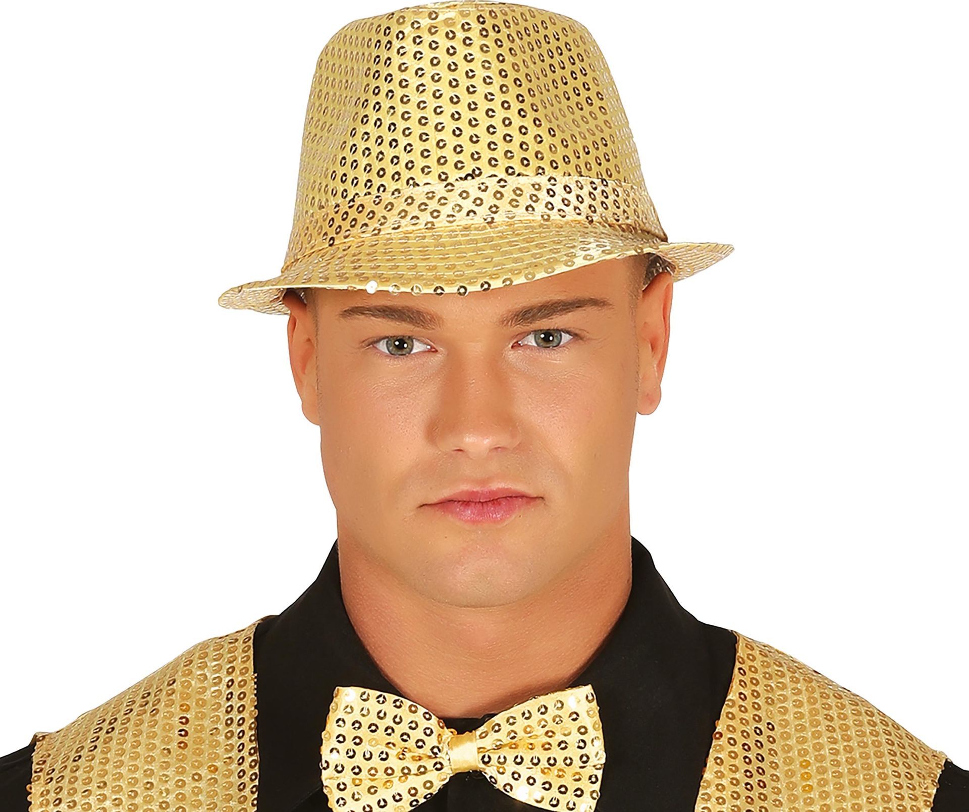 Gouden Gangster Fedora Pailletten
