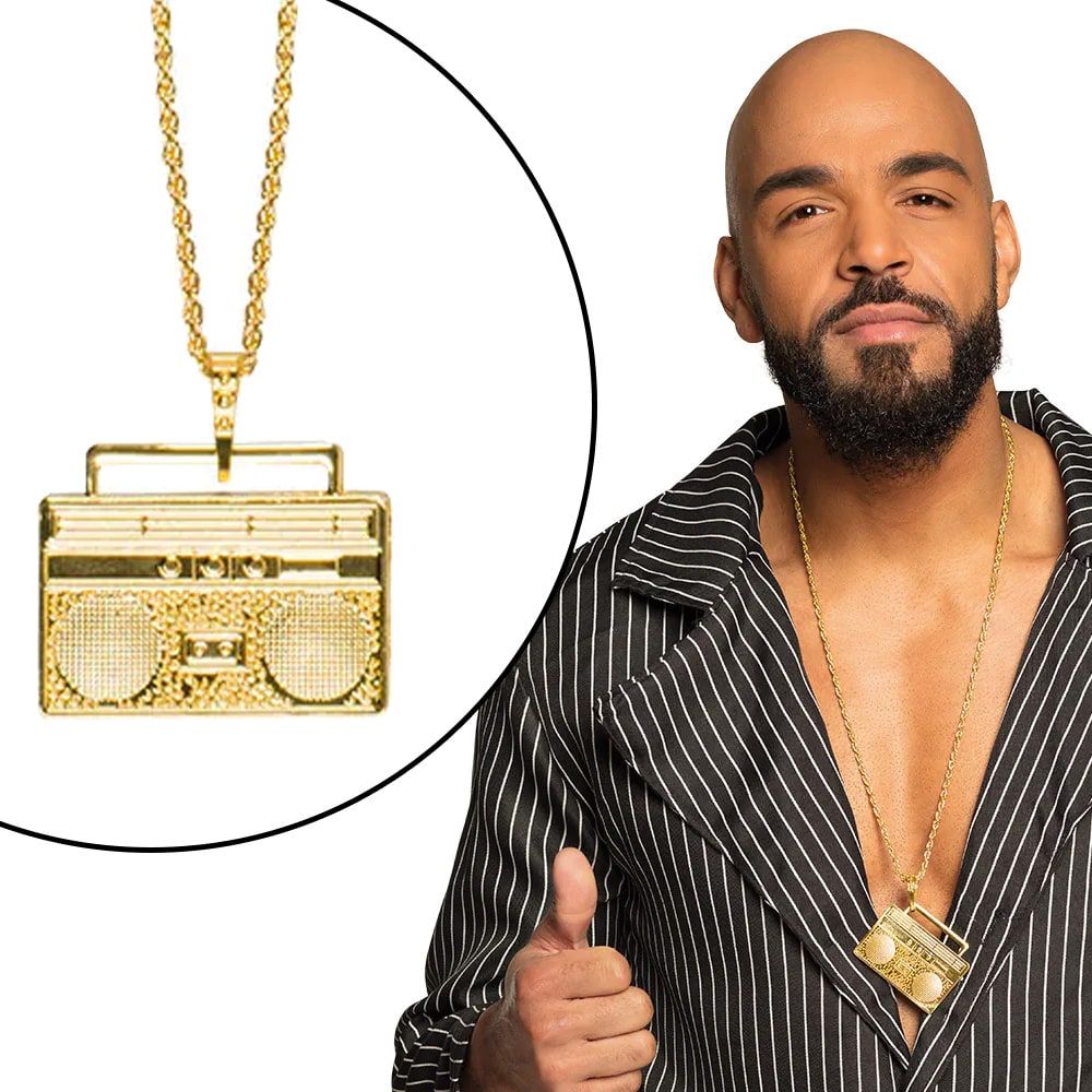 Gouden Ghetto Blaster Ketting