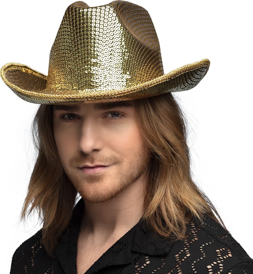 Gouden Glitter Cowboyhoed Pailletten