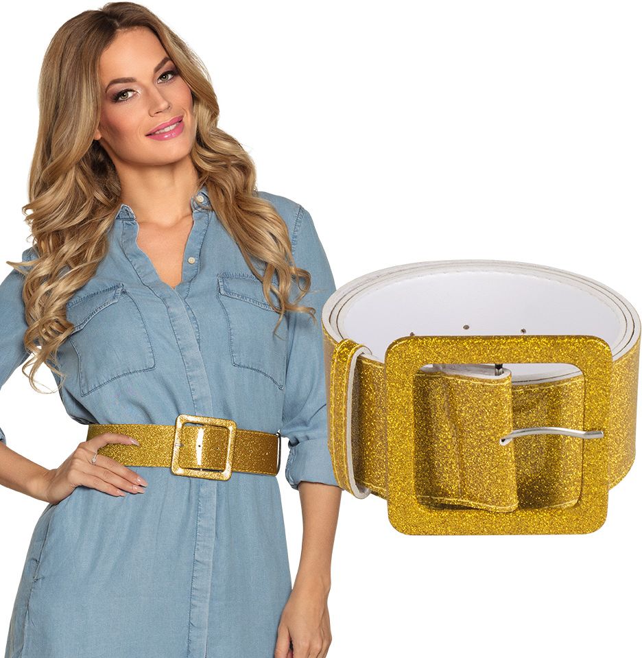 Gouden Glitter Disco Riem