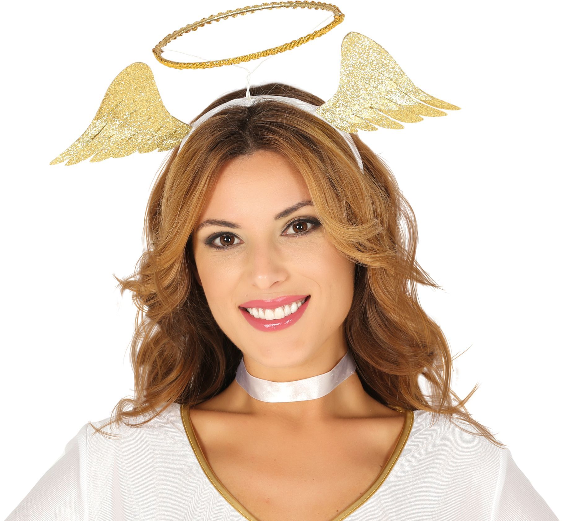 Gouden Glitter Engel Halo