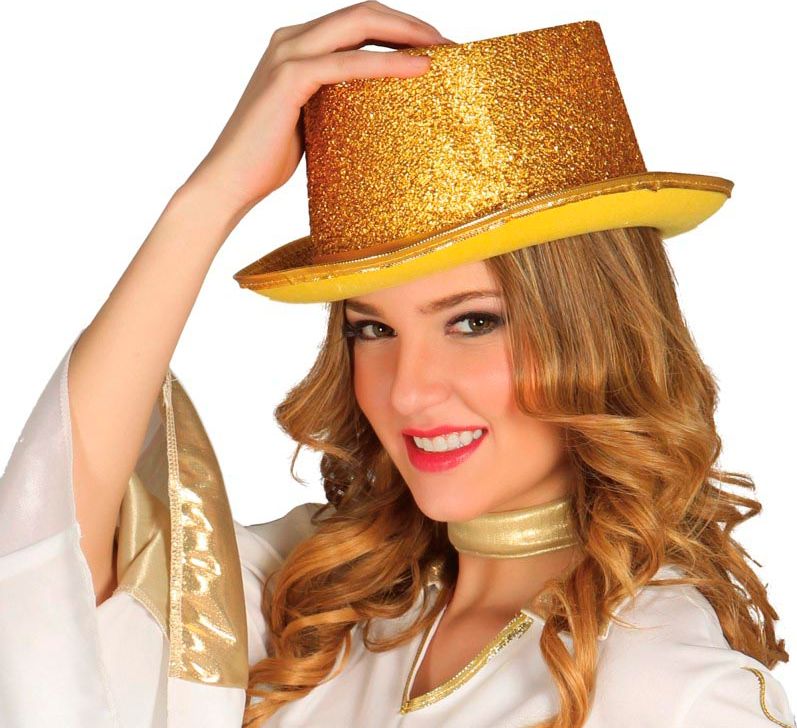 Gouden Glitter Glamour Hoed