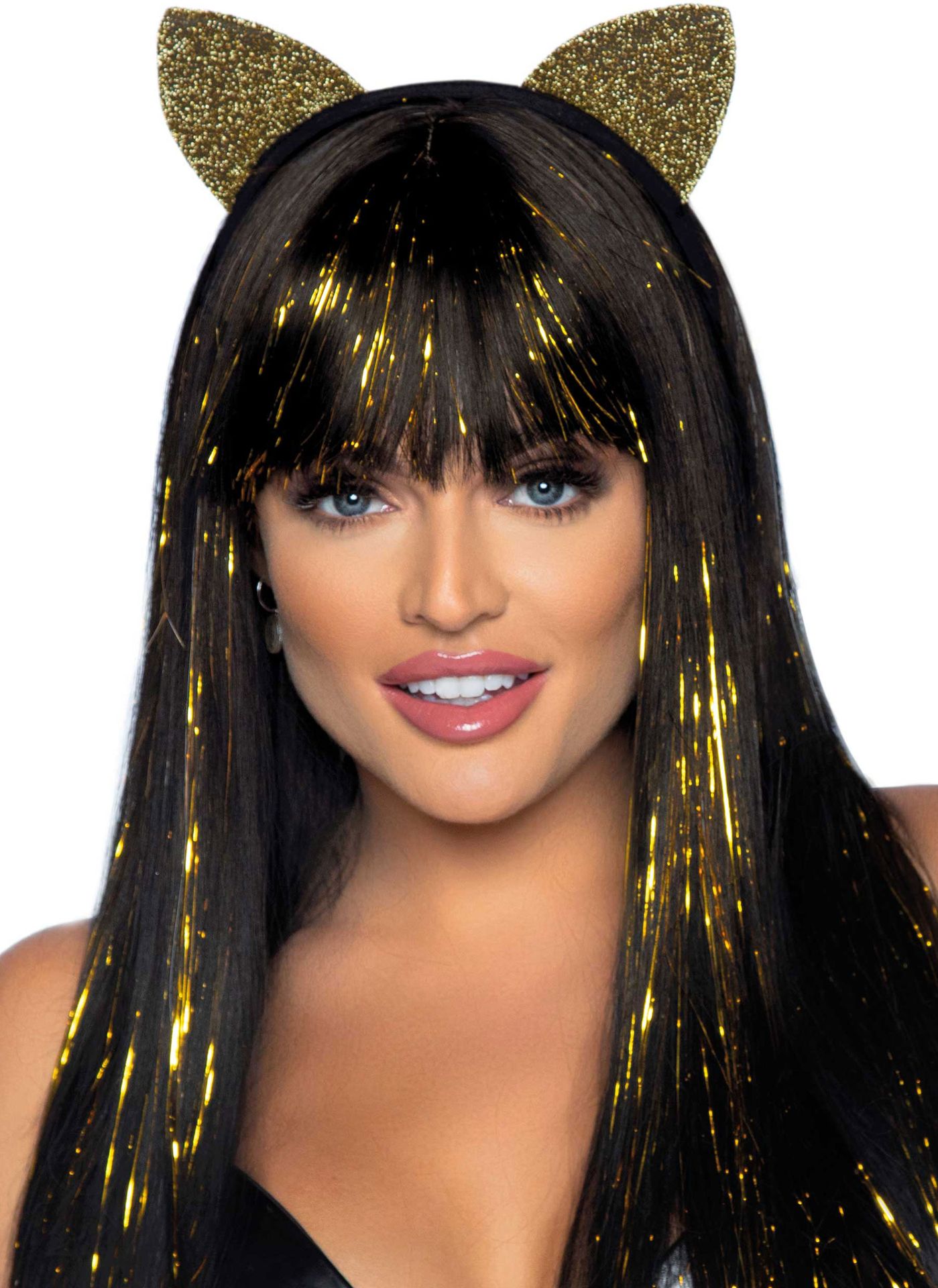 Gouden Glitter Poezen Oortjes