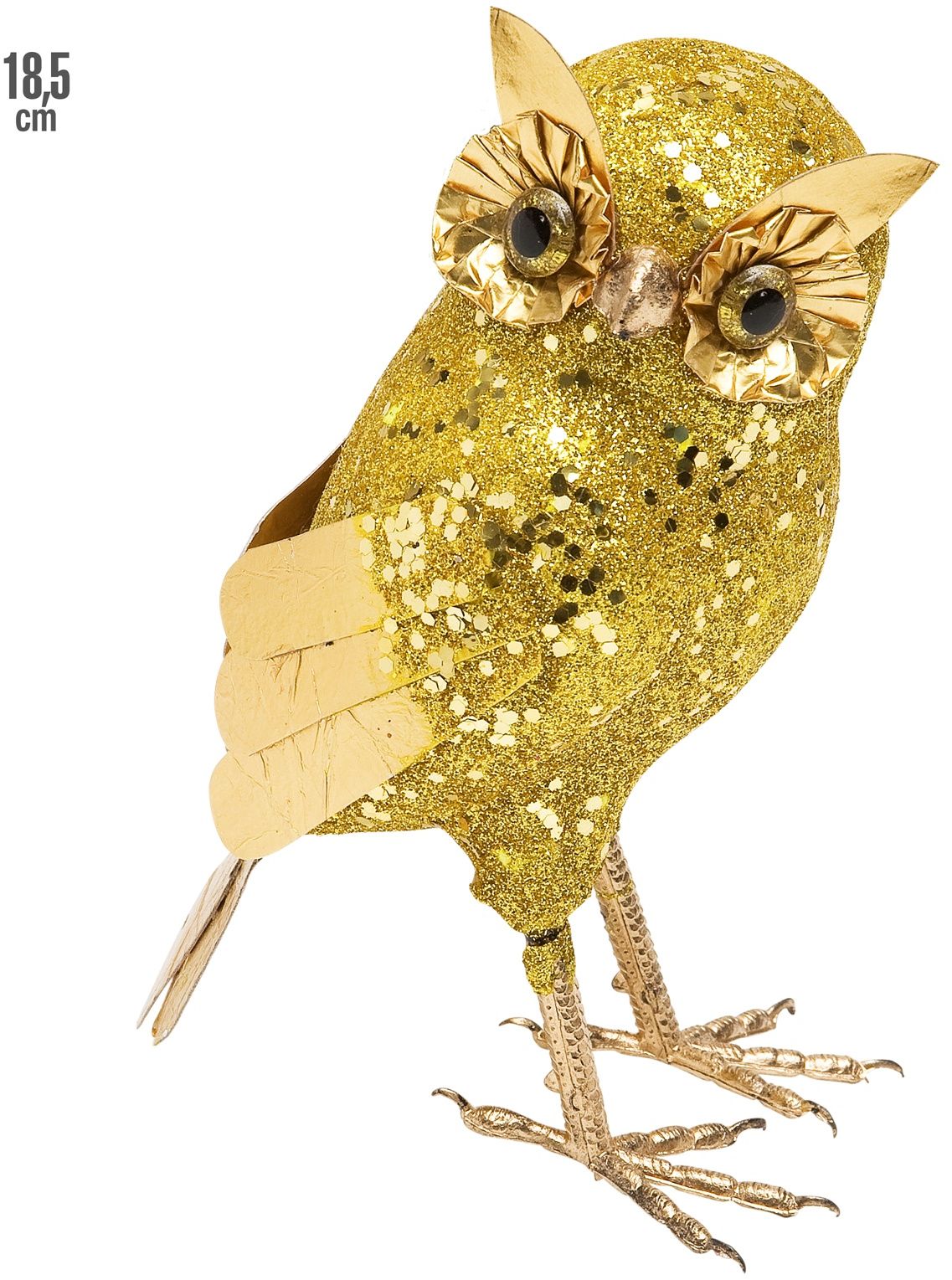 Gouden Glitter Uil Decoratie