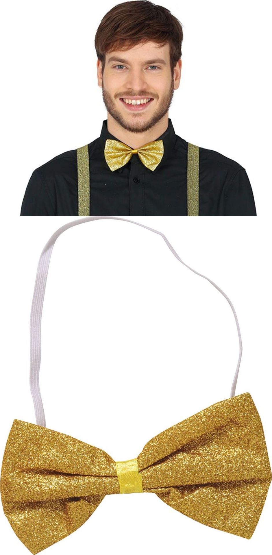 Gouden Glitter Vlinderdas