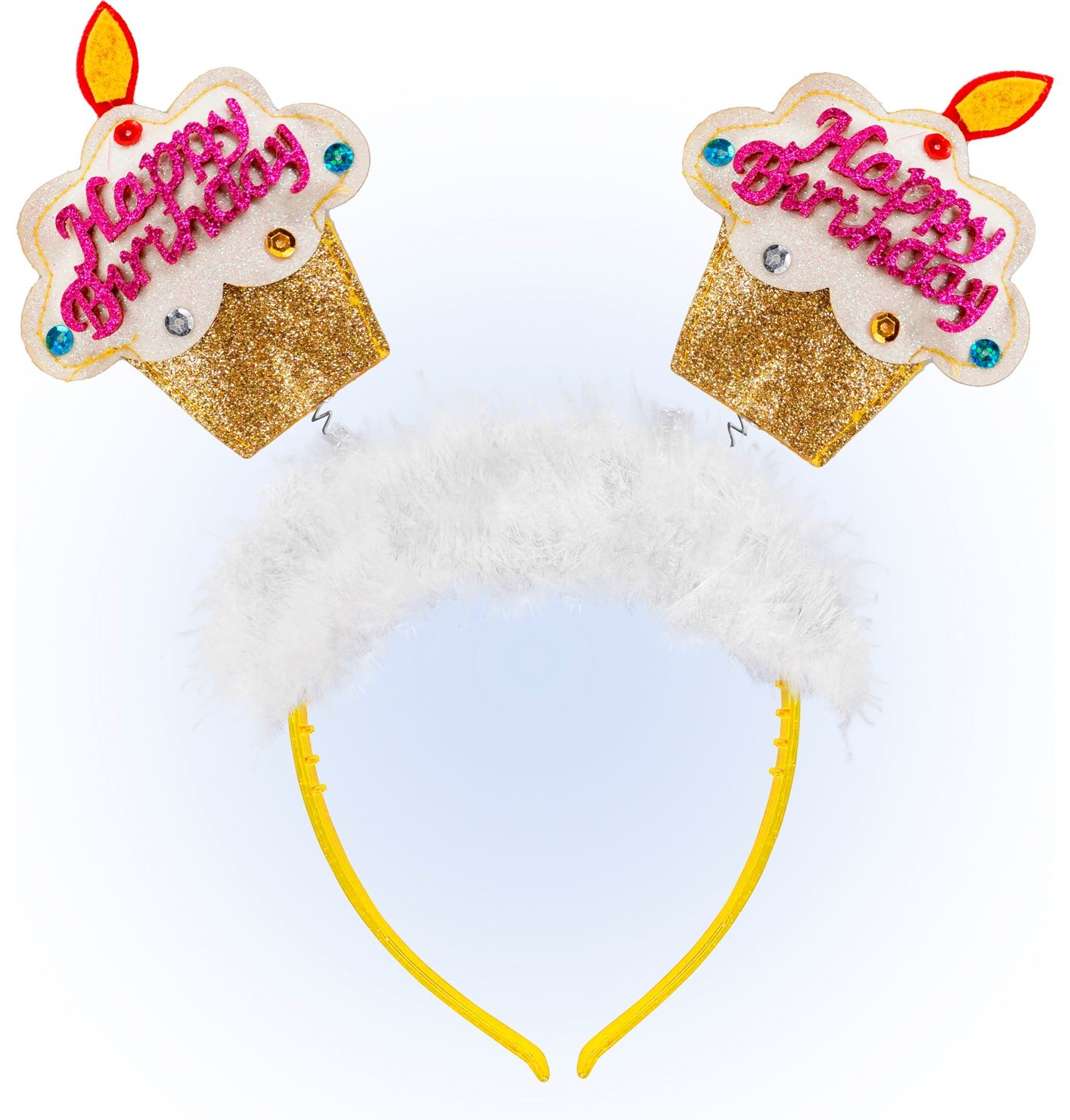 Gouden Happy Birthday Taartjes Haarband