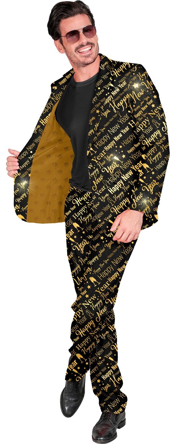 Gouden Happy New Year Kostuum Heren