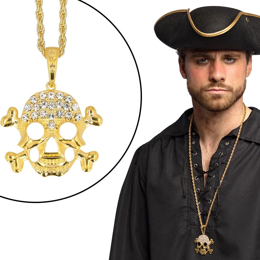 Gouden Ketting Piraten Schedel