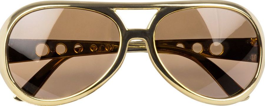 Gouden King Of Rock Elvis Partybril