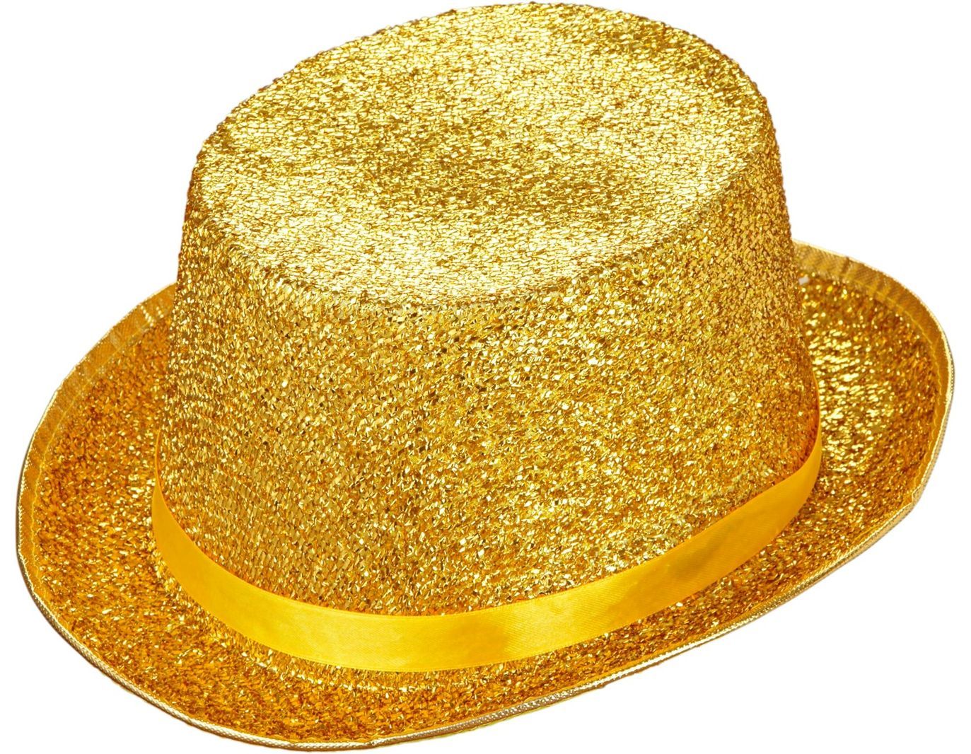 Gouden lurex glitter hoed