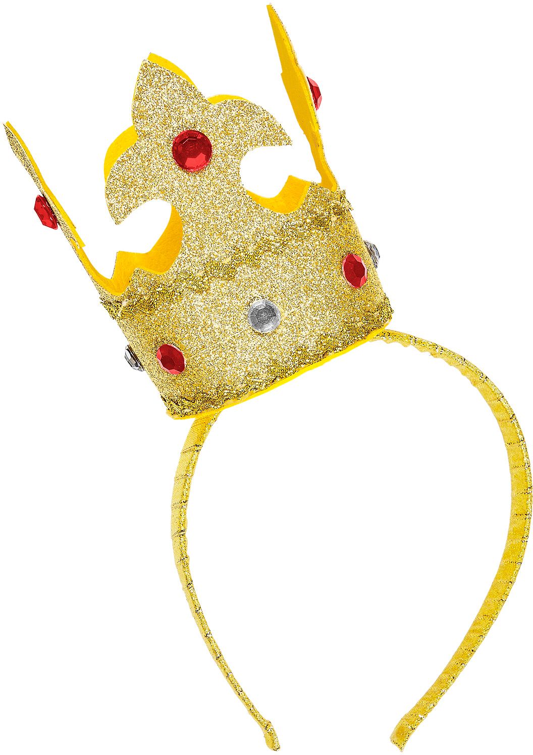 Gouden Mini Glitter Kroon Hoofdband