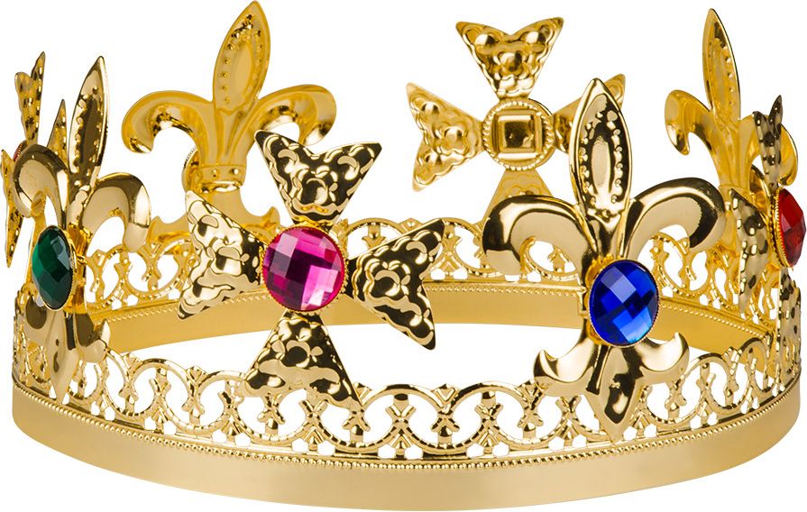 Gouden multicolor royal king kroon