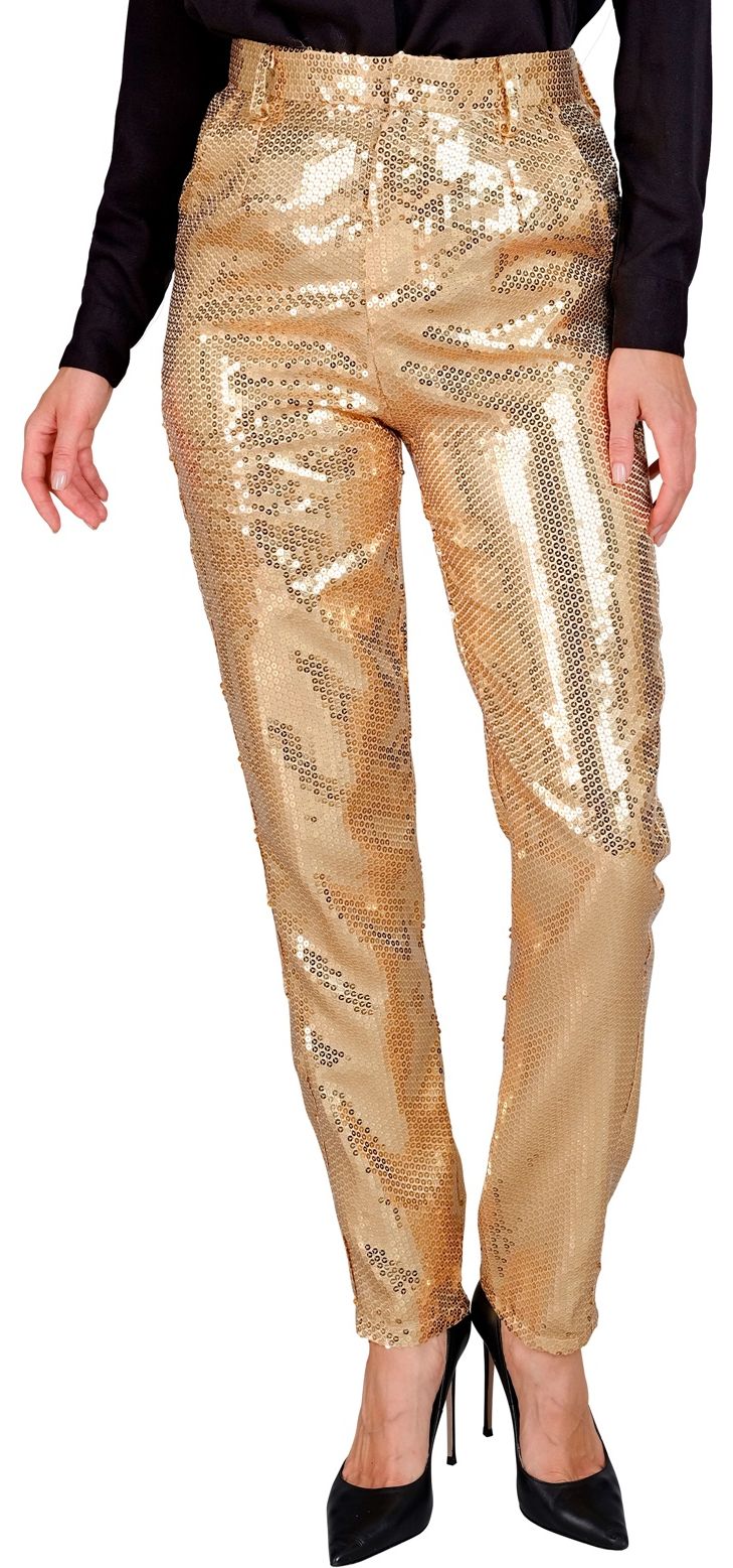 Gouden pailletten broek dames