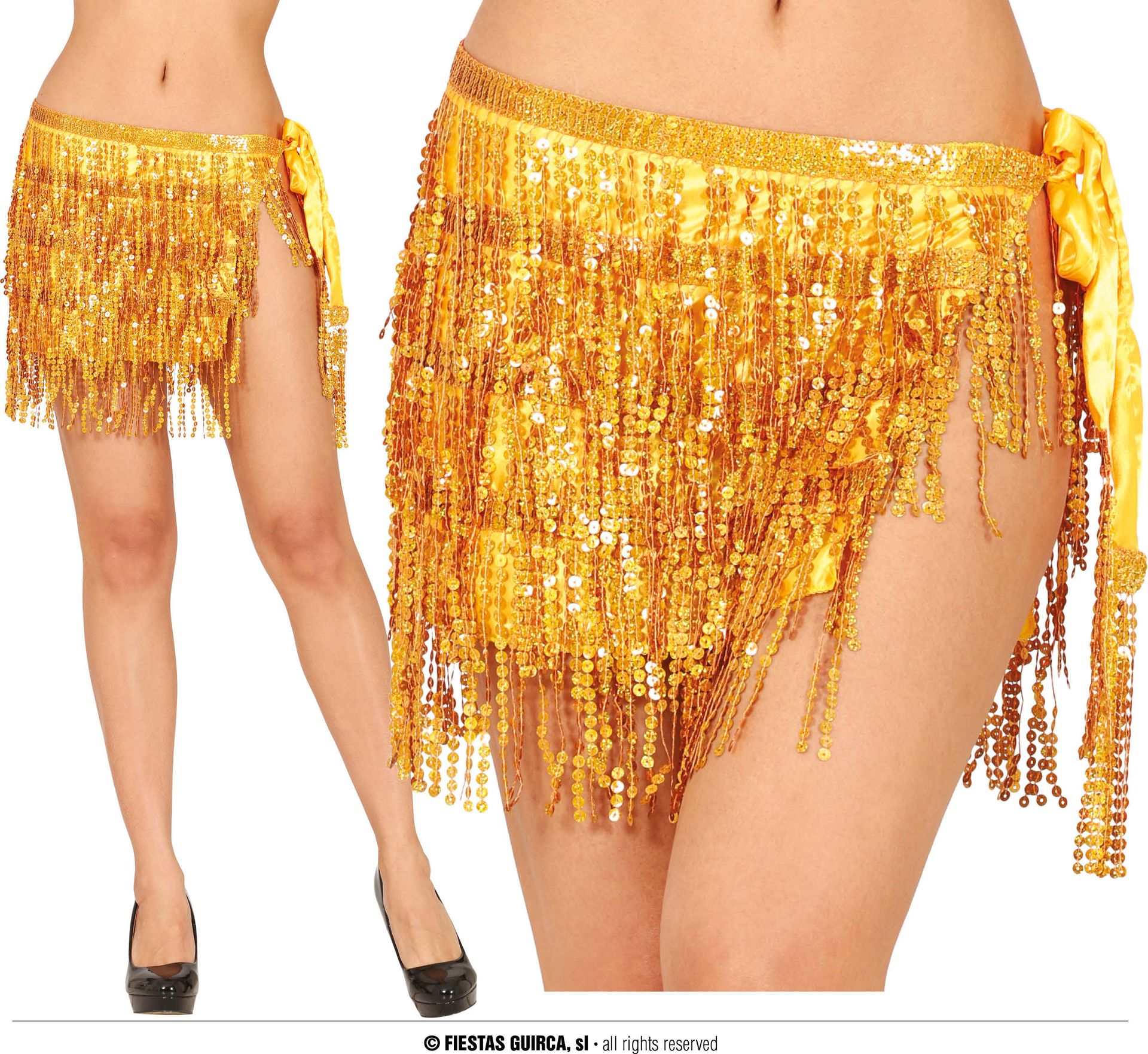 Gouden Pailletten Buikdans Rokje