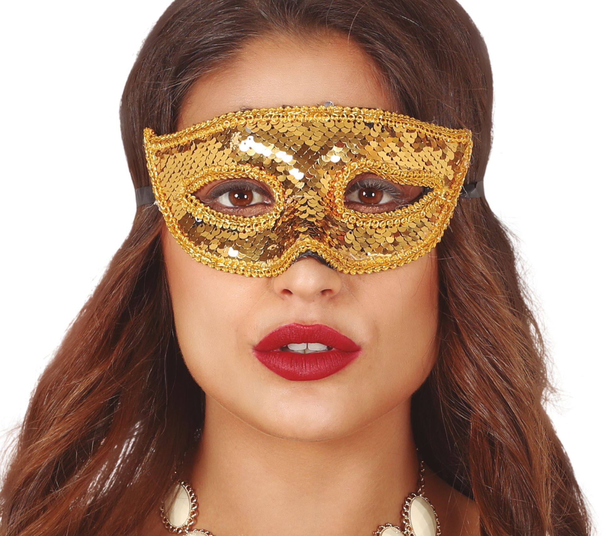 Gouden pailletten oogmasker