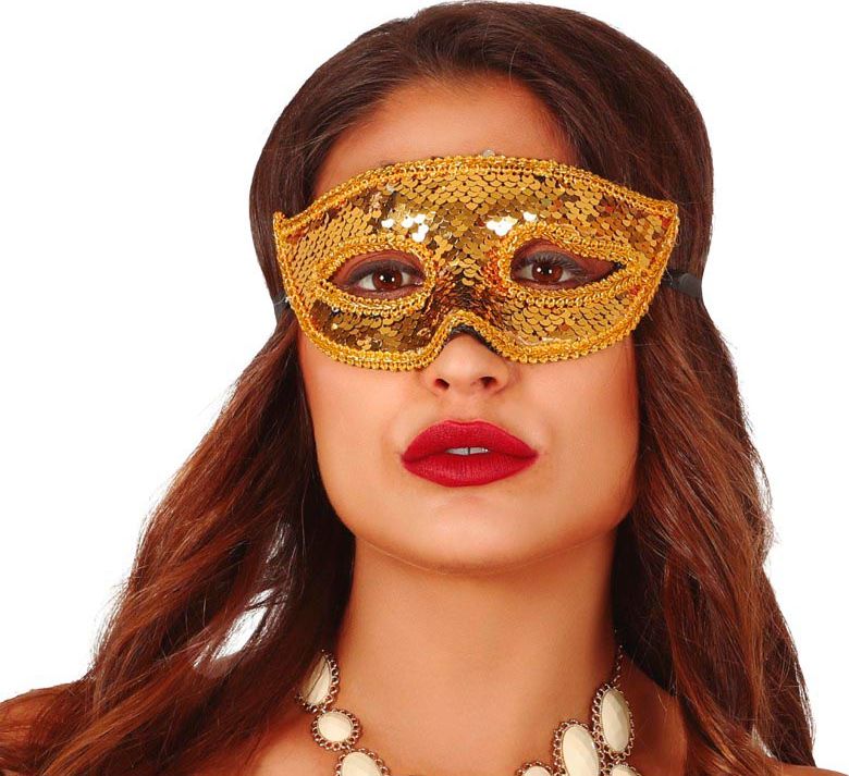 Gouden Pailletten Oogmasker