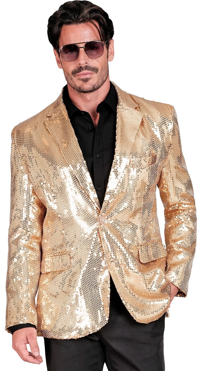 Gouden Pailletten Party Colbert Heren