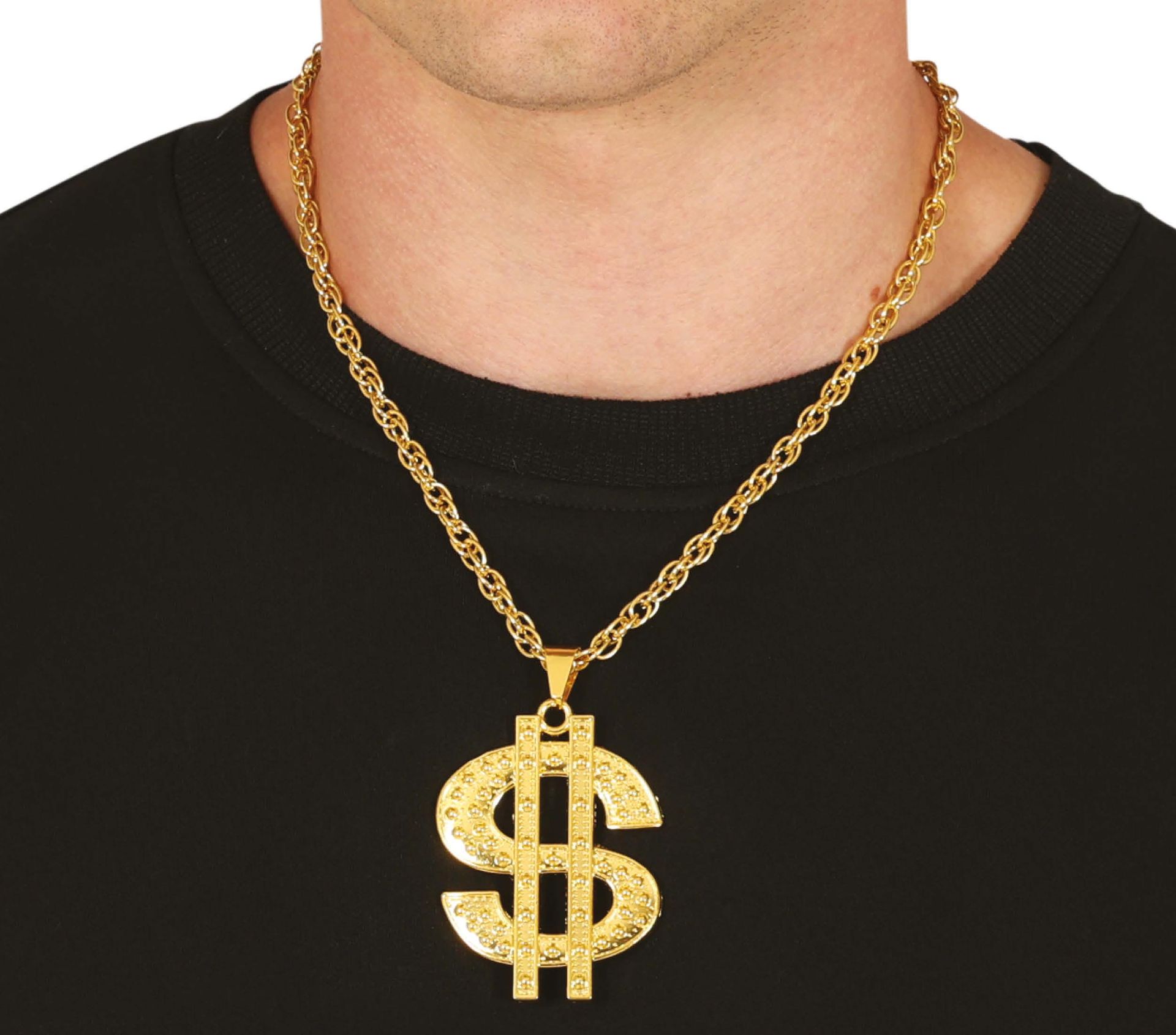 Gouden Pimp Foute Ketting Dollar Teken