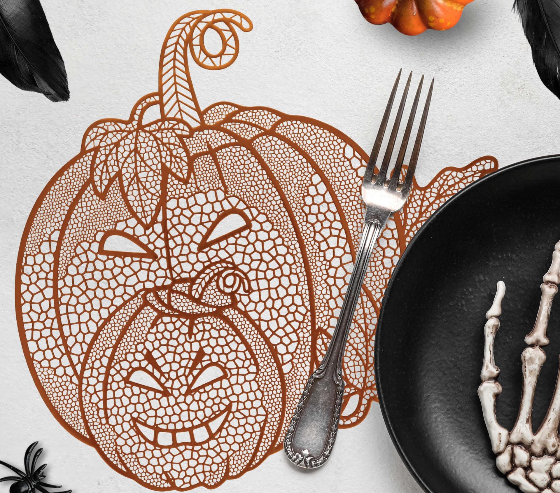 Gouden Pompoen Placemat Opengewerkt