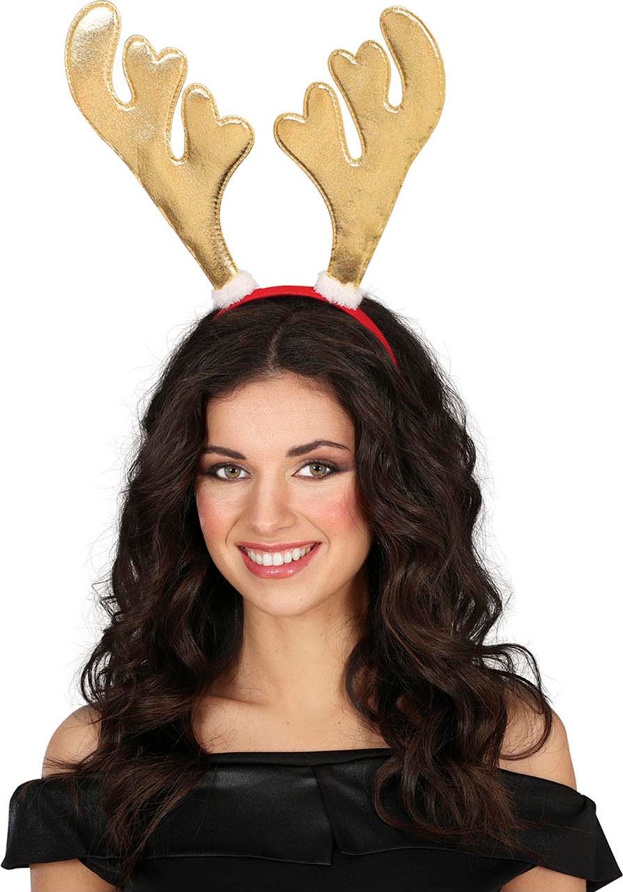 Gouden Rendier Haarband Kerst