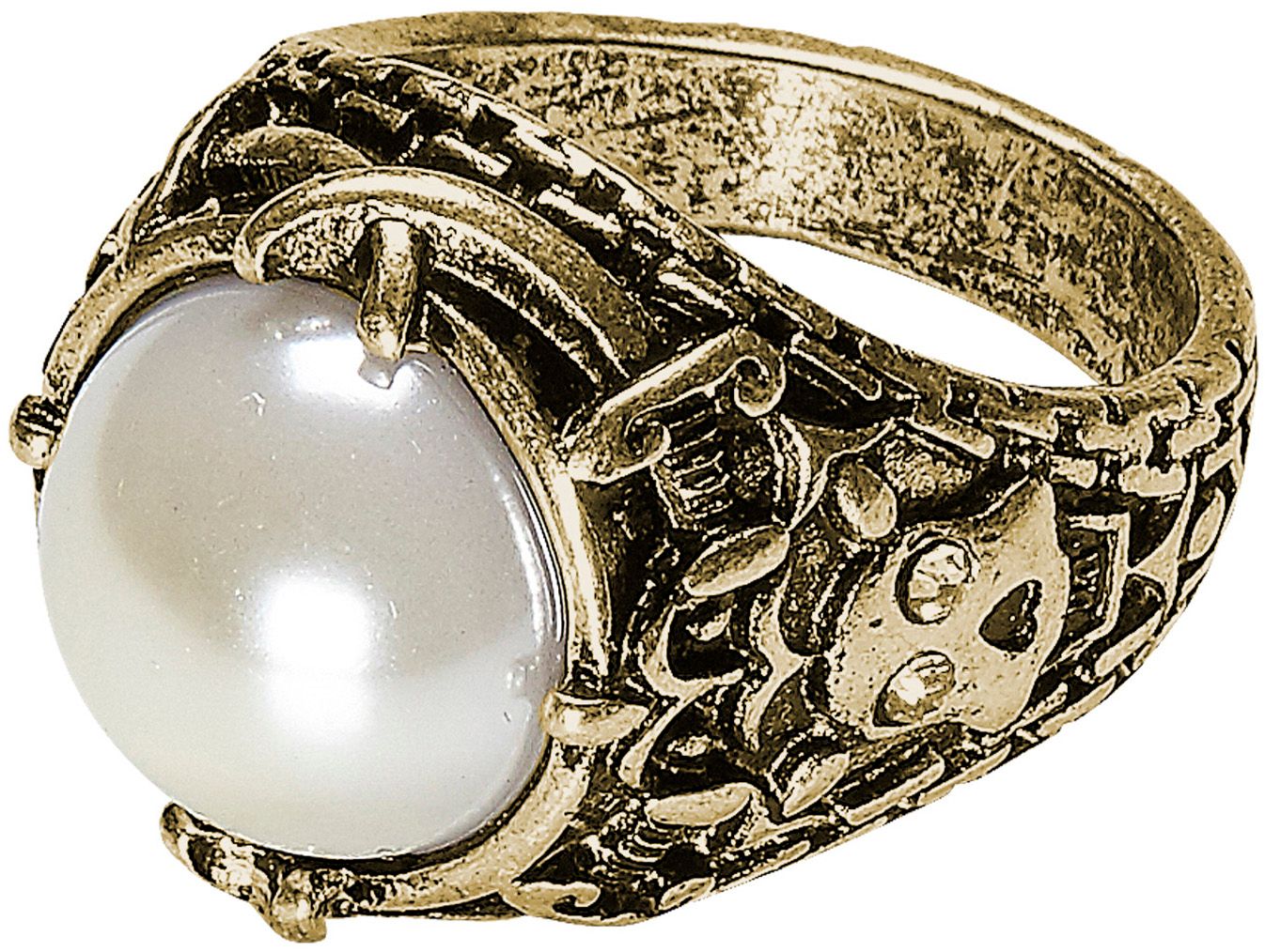 Gouden Ring met Witte Parel