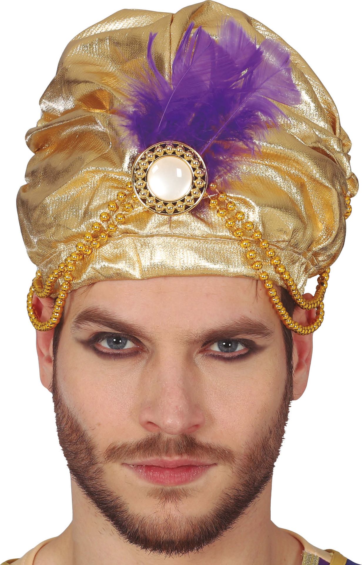 Gouden Sultan Hoed met Veer