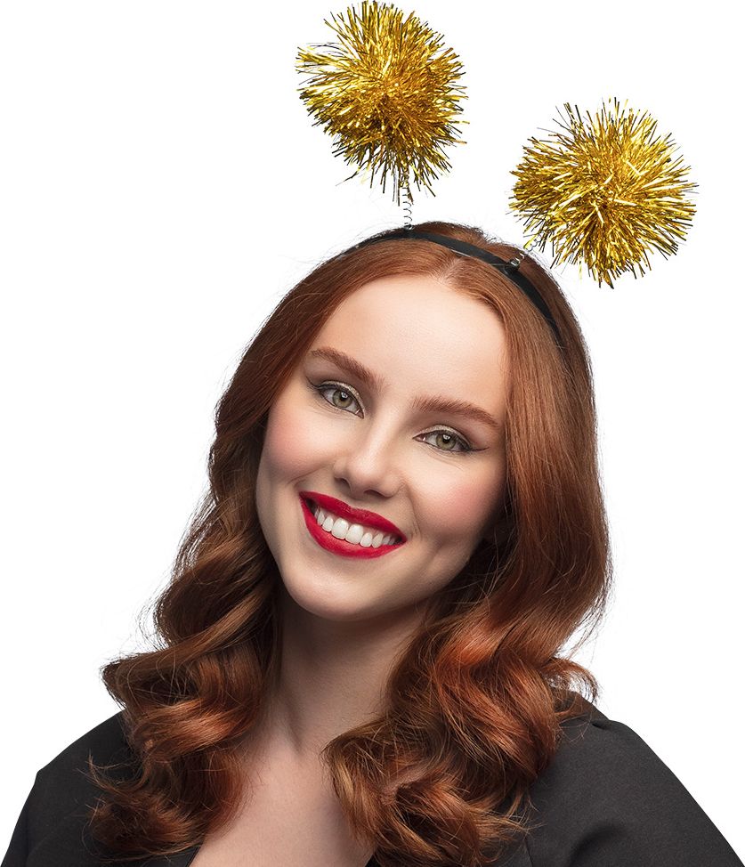 Gouden Tinsel Oud en Nieuw Tiara Diadeem