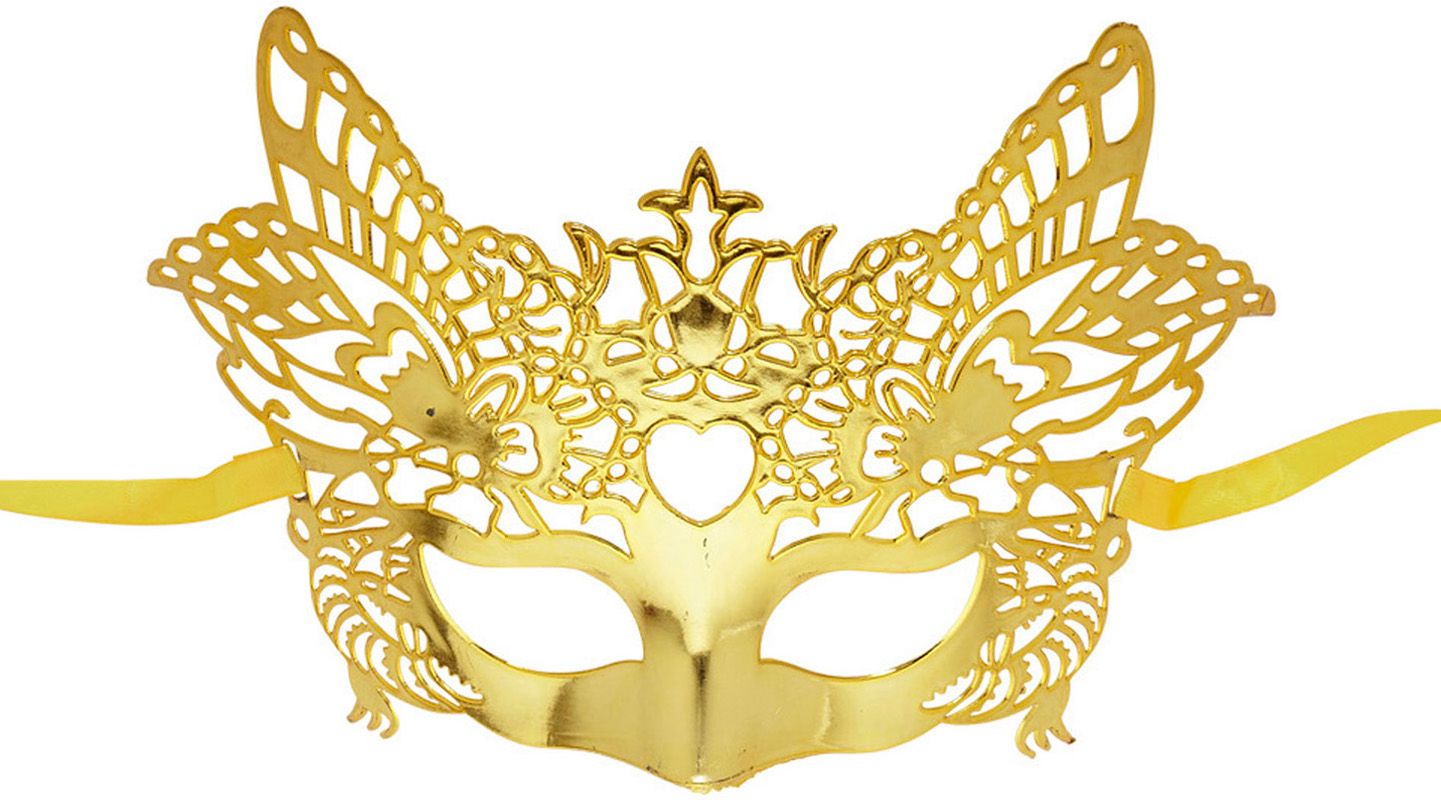 Gouden venetiaans masker dames