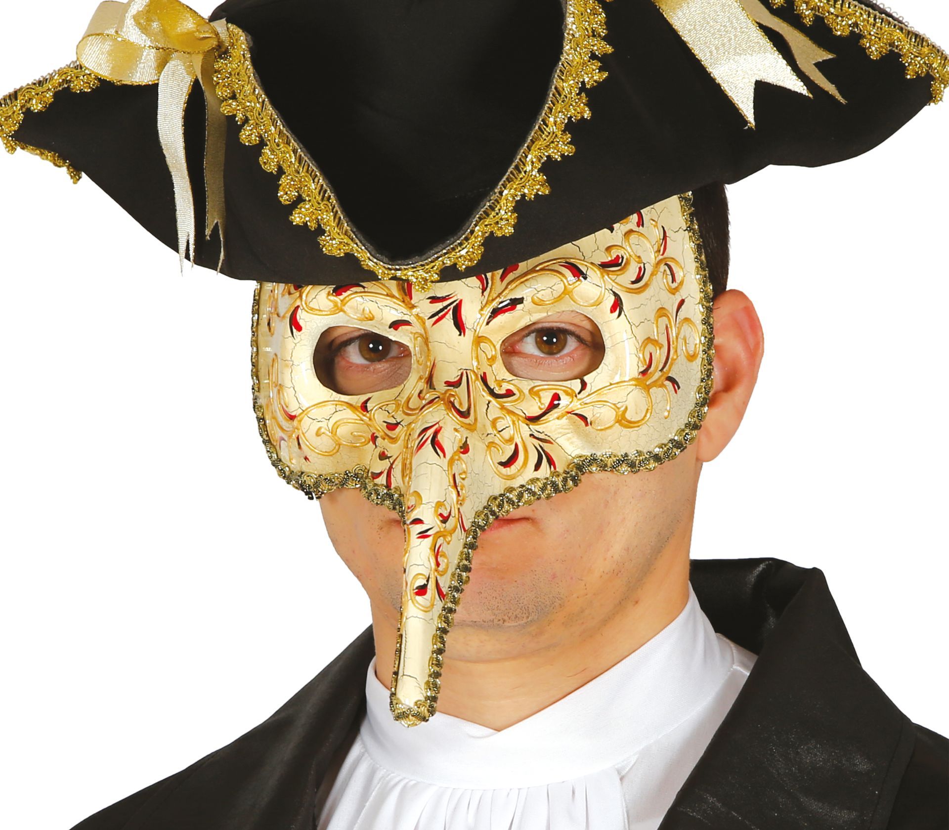 Gouden Venetiaans masker met neus